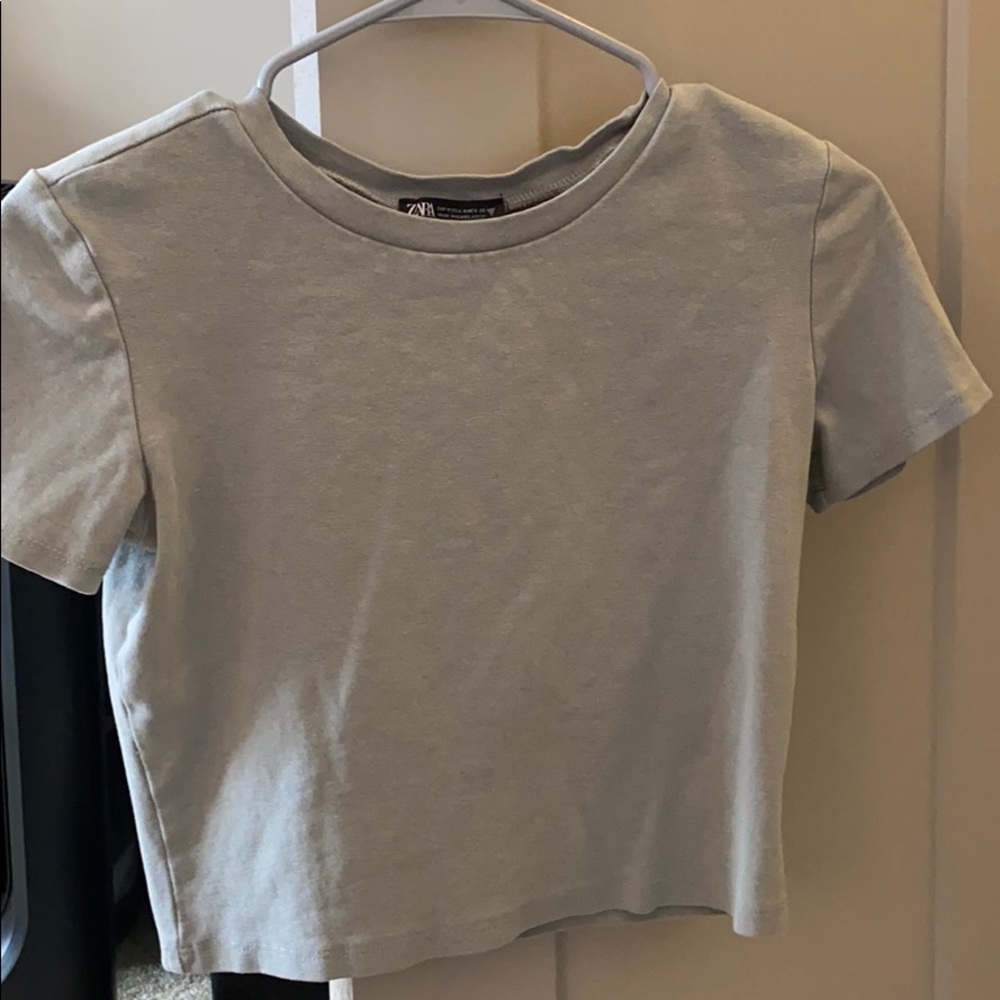 Zara cropped t shirt